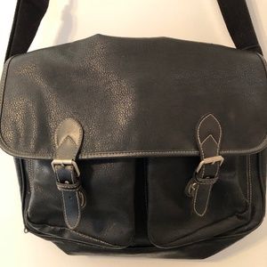 Vintage Gap Faux Leather Messenger Bag